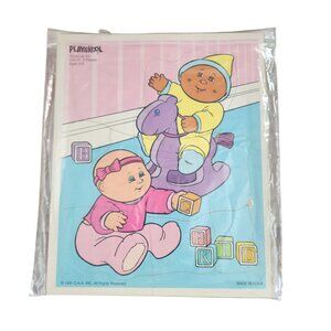 1991 Playskool Cabbage Patch Kids "Giddy-Up Go" wooden tray puzzle.